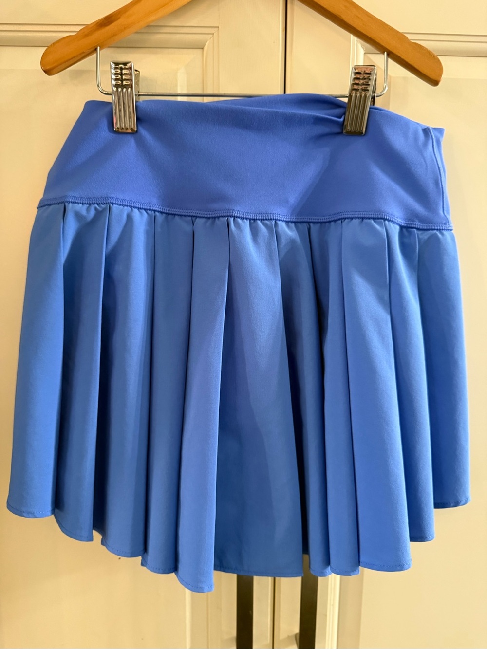 aerie Blue Pleated Skater Skirt